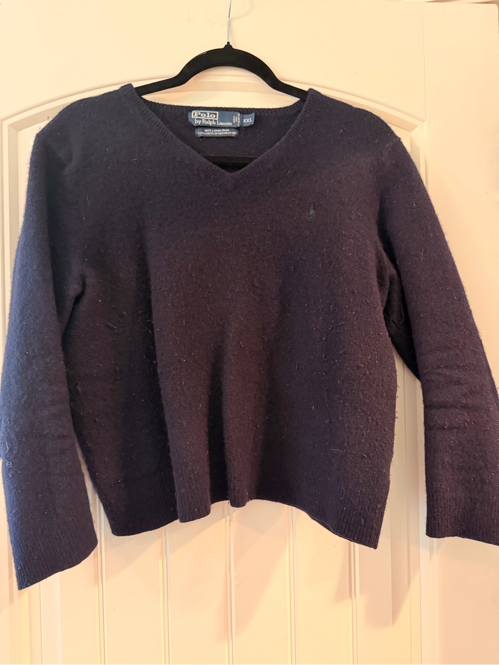 Polo by Ralph Lauren Women's Navy V-Neck Sweater